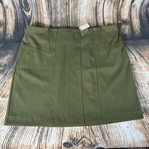 New Cato Est 1946 Women’s Skirt Size XL A Line Stretchy Olive Green Above Knee